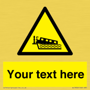 Custom warning grounding narrow boat on lock cill